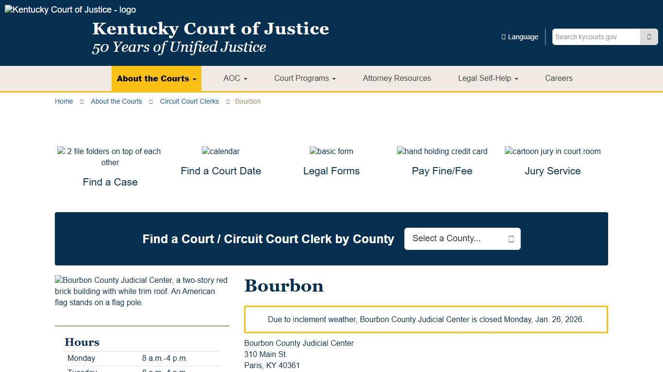 Bourbon - Kentucky Court of Justice
