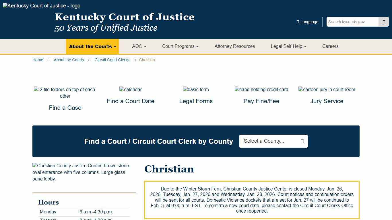 Christian - Kentucky Court of Justice