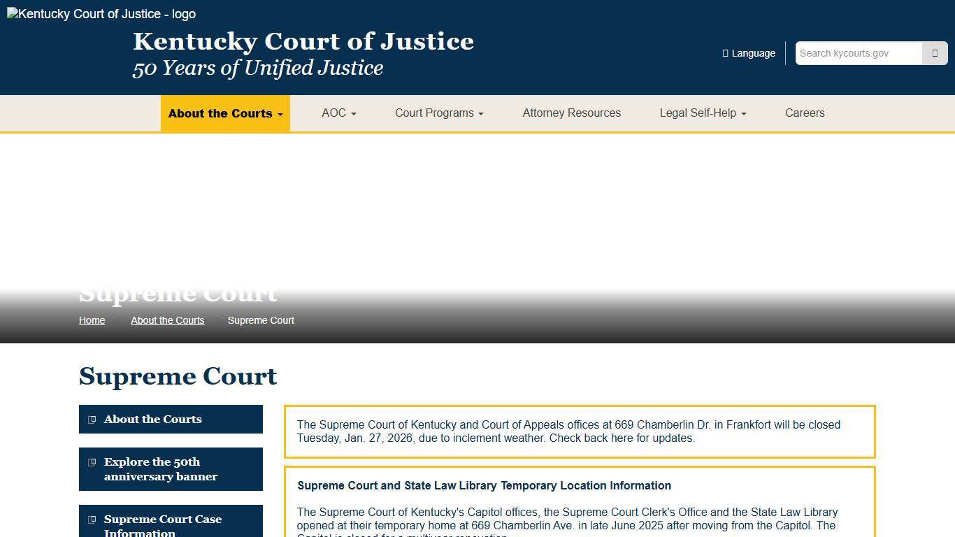 Supreme Court - Kentucky Court of Justice