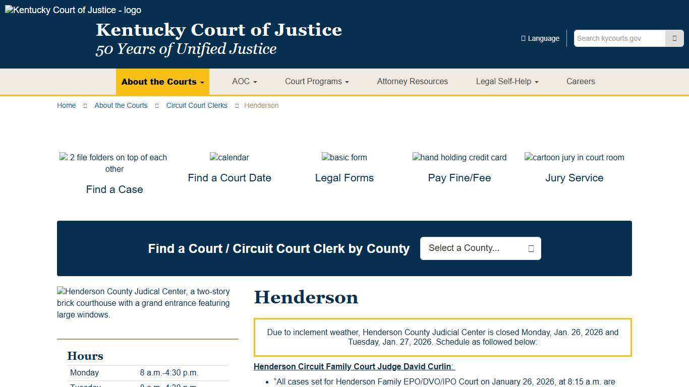 Henderson - Kentucky Court of Justice